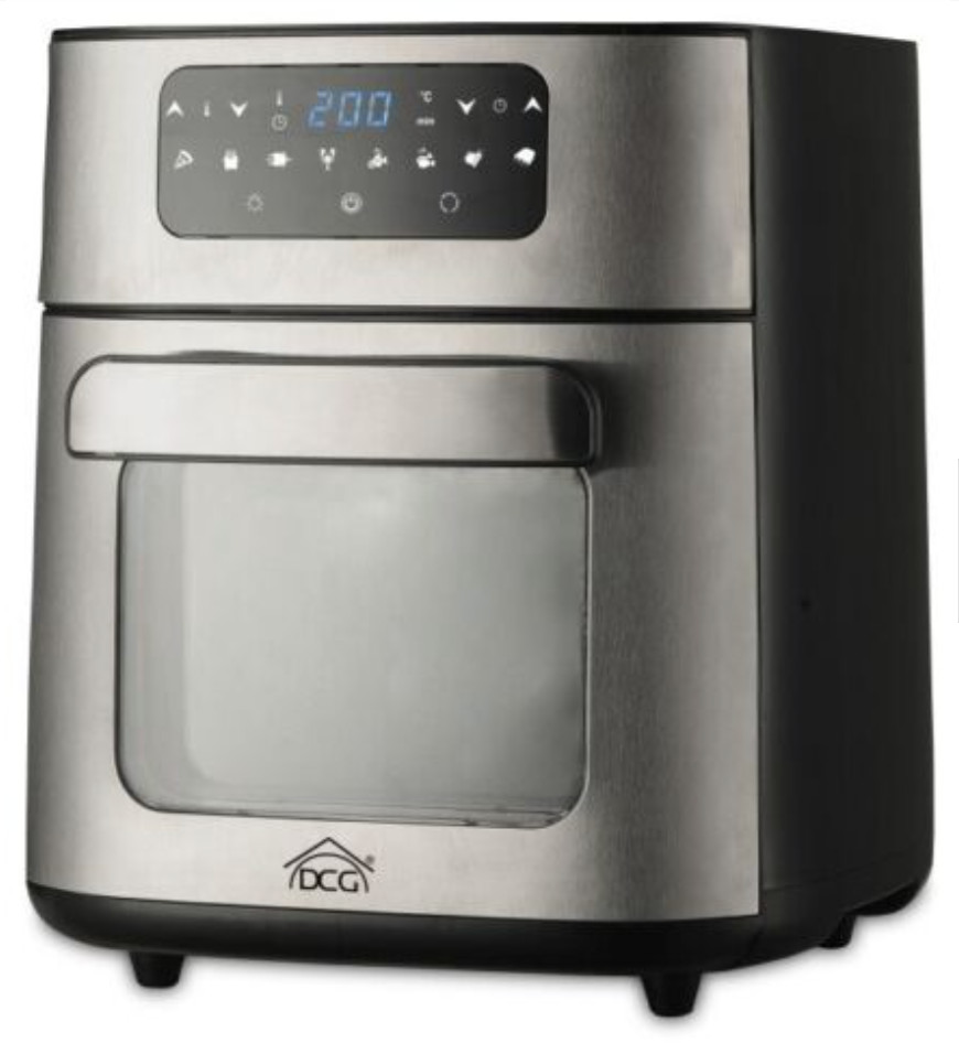 Friggitrice Ad Aria EMPOTEC 10L – 1700W, Display Touch, 12 Funzioni, 80-200°C, Cestello Antiaderente Con Finestra
