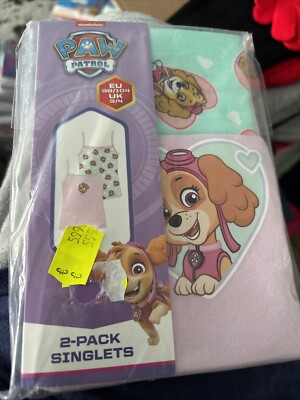 2er Pack Mädchen Unterhemden Größe 98/104 Paw Patrol Neu/OVP