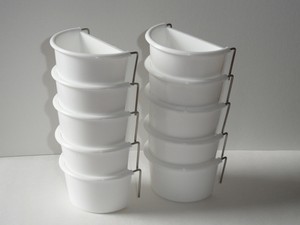 Bird Aviary D Cup 2 Hook Feeders Drinkers Small 2 5 6cm X 2