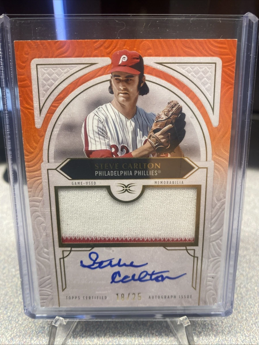 Topps Steve Carlton Autographed Baseball Sports Trading Cards 