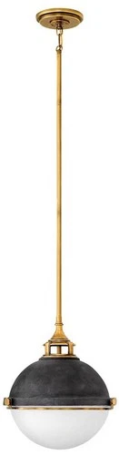 Hinkley Fletcher 13 1/2" Wide Aged Zinc Pendant Light - Picture 2 of 10