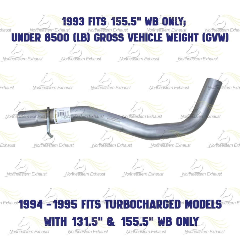 Tubo de escape de acero inoxidable compatible con: Chevrolet / GMC C2500 1993-1995 6,5 L Foto 4 de 4
