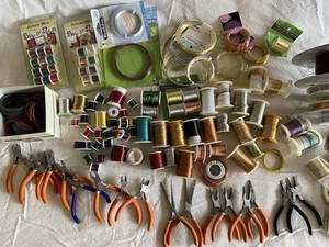 HUGE AND FUN Lot Of Craft Wire And Wire Cutters/ Pliers/ Tools
