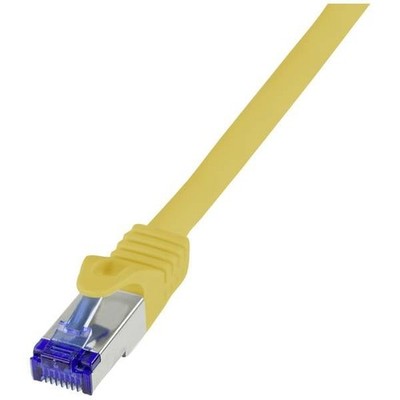 LogiLink C6A077S RJ45 Network Cable, CAT 6A S/FTP Patch Cable 5.00m Yellow 1pc