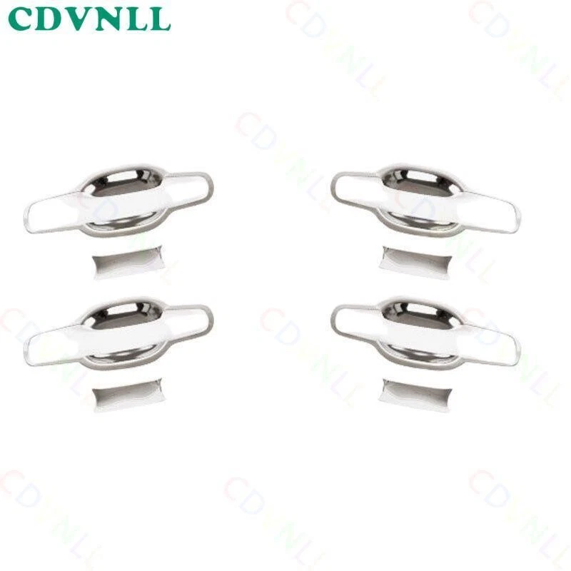 Cubierta de marco de tazón de puerta lateral exterior de titanio plateado para Lincoln Navigator 18-22 Foto 2 de 4