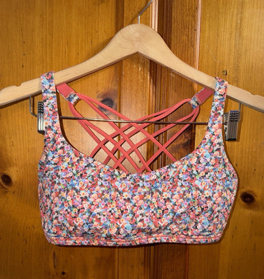 Lululemon Free To Be Wild Sports Bra Racerback Strappy Women s 10 Yoga Running