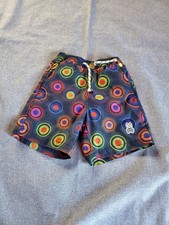Psycho Bunny Boys Swim Trunks Multicolor Summer Beach Vacation Size 4 Mesh Lined