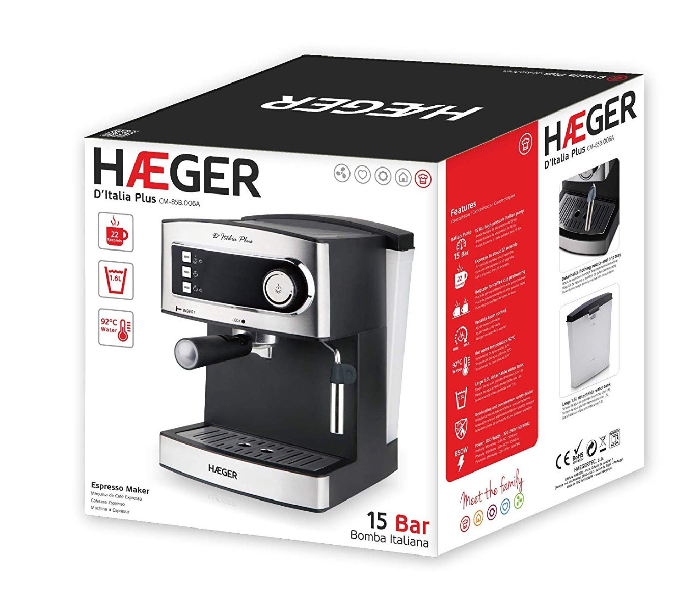 Haeger CM-85B.006A Macchina Per Caffè Libera Installazione Macchina Da Caffè C foto 2