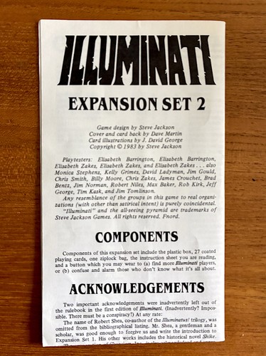 Illuminati, Illuminati Erweiterungssets 1 & 2 - Vintage (80er Jahre) - Bild 9 von 10
