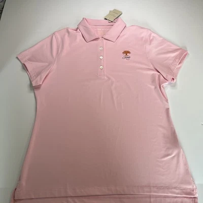 Peter Millar Damen rosa Golfshirt Kiawah Golf Club Resort Größe Large - Bild 1 von 4