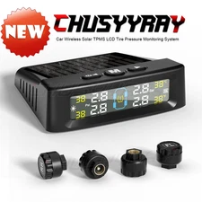 RV Tire Pressure Monitoring System Real Time Solar Trailer TPMS 4 Sensors
