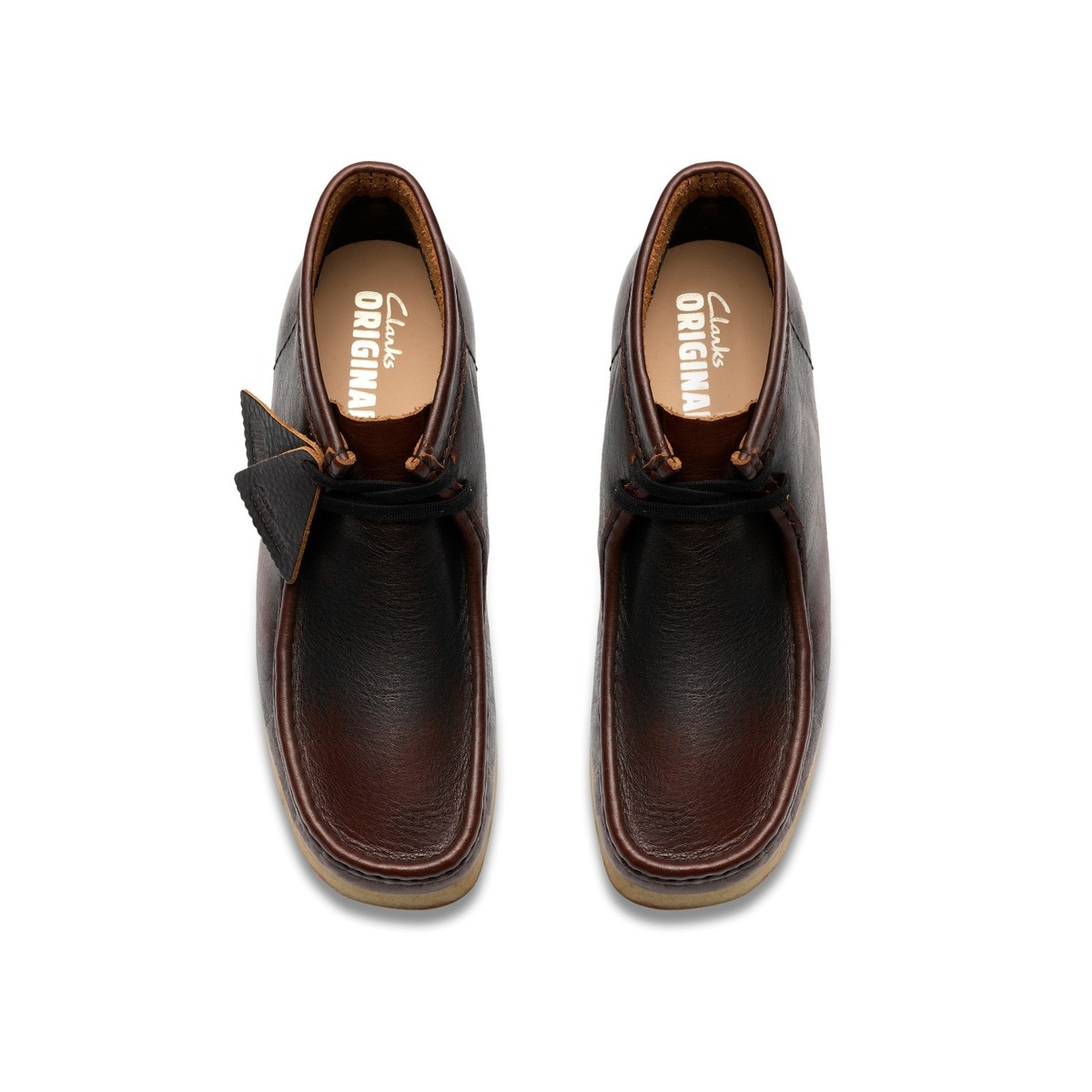 NEW Men Clarks Wallabee Original Edition of Dark Tan Combi Brown