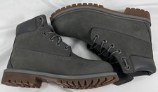 Timberland 6-Inch Premium Boots Youth Size 5 Gray Waterproof Nubuck TB0A14ZZ
