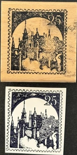 Stampinks Early 1900s Czechoslovakia (Faux) Postage Cathedral Rubber Stamp