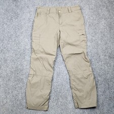 Duluth Trading Dry On The Fly Pants Womens 12 Green Stretch Nylon Hiking Outdoor