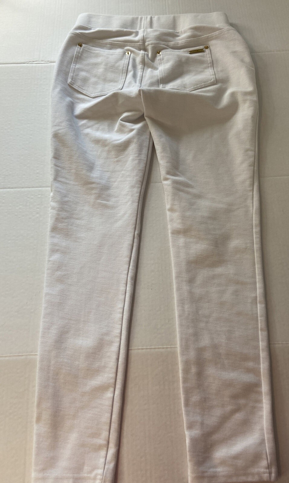 EUC MICHAEL KORS White Solid Pull On Leggings siz… - image 3