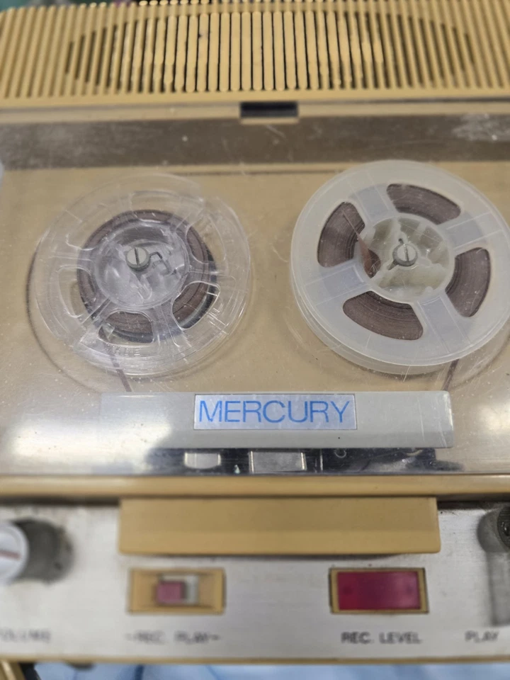 Gravador de fita transistor Mercury 5 modelo TR-3300 sem cabo para peças, vibração vintage - Imagem 3 de 4