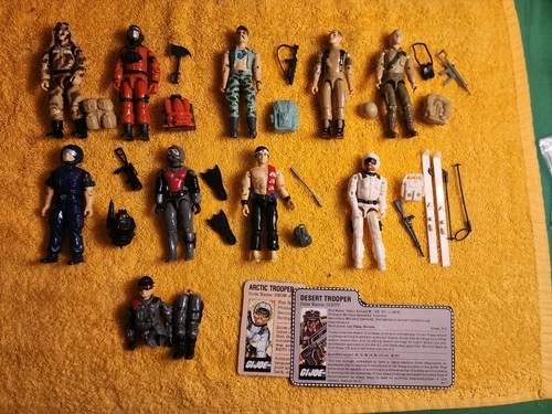 Gai Joe Cobra Figures  Lot With Some Accessories Duke Dusty Snow Job And  Others