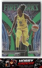 2022 Panini Prizm WNBA #11 Nneka Ogwumike Fireworks Prizms Green