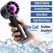 Portable Rechargeable Handheld Fan - Small Quiet Personal Cooler Powered Desk
