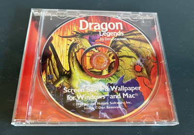 1998 Second Nature Dragon Legends for Screen Saver &Wallpaper For Window and Mac