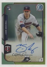 2015 Bowman Chrome Rookie Green Refractor 49/99 Trevor May #BCAR-TM Auto nd3