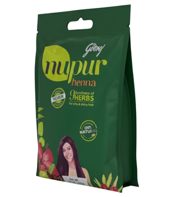 Godrej Nupur Henna Powder 400g (2-Pack) 9 Herbs 100% Natural Hair