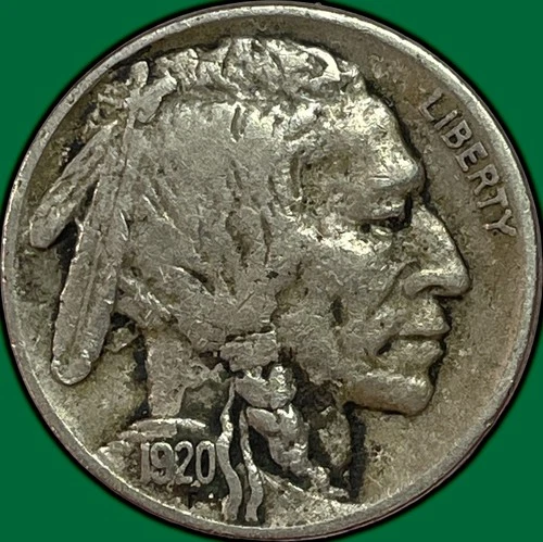 1920 Buffalo Nickel Choice Very Fine VF+/XF Coin #36465