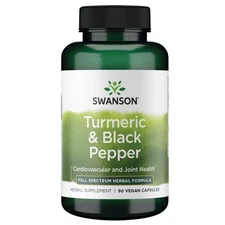 Swanson Turmeric & Black Pepper 600 mg 90 Vegan Caps