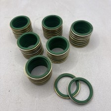 Lot Of 44 Steel and Rubber 1 Green Gasket Rings