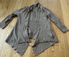 C&A Sixth Sense 100% Cashmere Kashmir Strickjacke  Langarm Cardigan Braun 0c