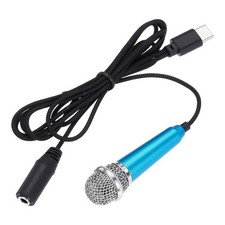 Mini Microphone Mic Tiny Microphone Type C Blue