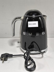 Smeg Electric Kettle - Used, Working, Lid Issue, Black, Retro Design