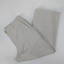 LANDS' END Pants Womens 6P Tan Brown Flat Front Cropped Chino Cotton