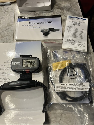Garmin Forerunner 301 Entrenador Personal GPS con Manual, Software. Sin cargador