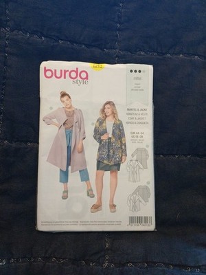 Burda 6213 Schnittmuster - Mantel, Jacke Gr. 44-54 - geöffnet aber unbenutzt