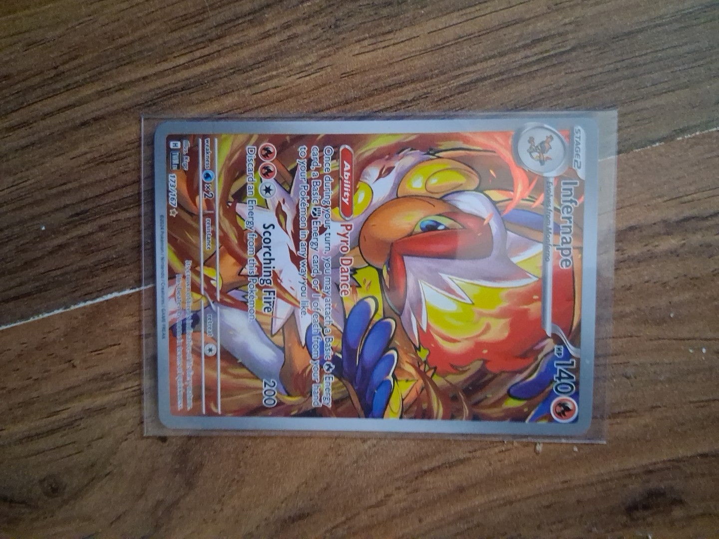 Infernape Twilight Masquerade Illustration Card 173/167 Near Mint Condition