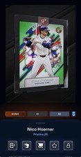 DIGITAL TOPPS BUNT 26 Nico Hoerner PRISTINE 25 ICONIC GREEN ENCASED /199 Read
