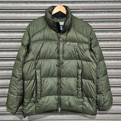 Columbia Titanium Daunenjacke Grün Puffer Mantel Herren Large Outdoor Winter