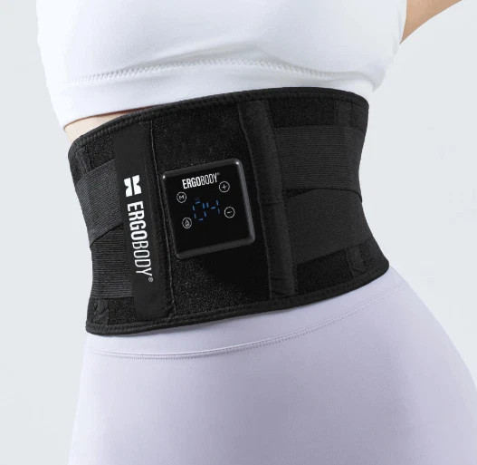 Cinturón abdominal EMS 5 modos compresa caliente recortador de cintura tónico muscular Ergobody Corea