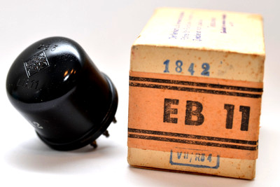 Genuine Telefunke EB11 Zweifach-Diode / Detektor,  German Radio Steel Tube, NOS