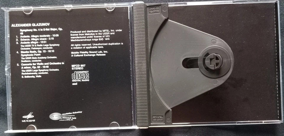 Glazunov Symphony No 4 + Violin Concerto - Mobile Fidelity Sound Labs- MFSL 897  Foto 3 de 4