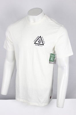 Volcom Men's Vertices Short Sleeve T Shirt Sion Hawaii L Large Off White