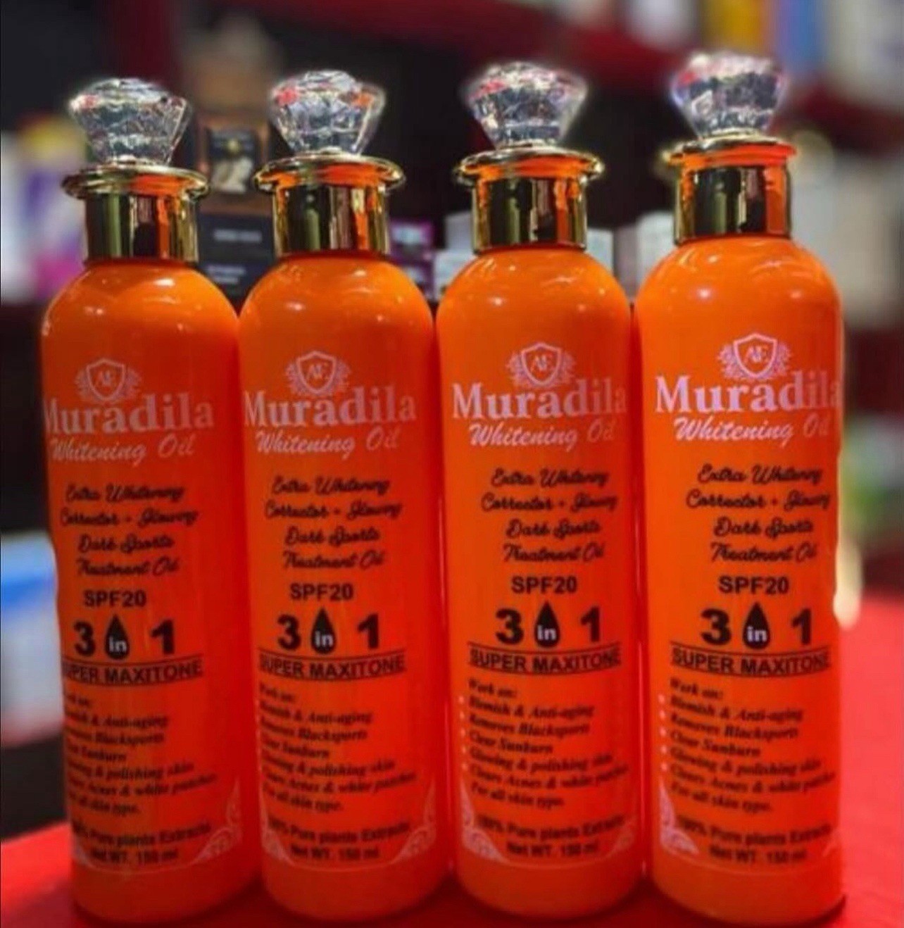 Muradila Whitening Oil Extra Whitening +glowing Dark And Face Crean 2 In 1 Set