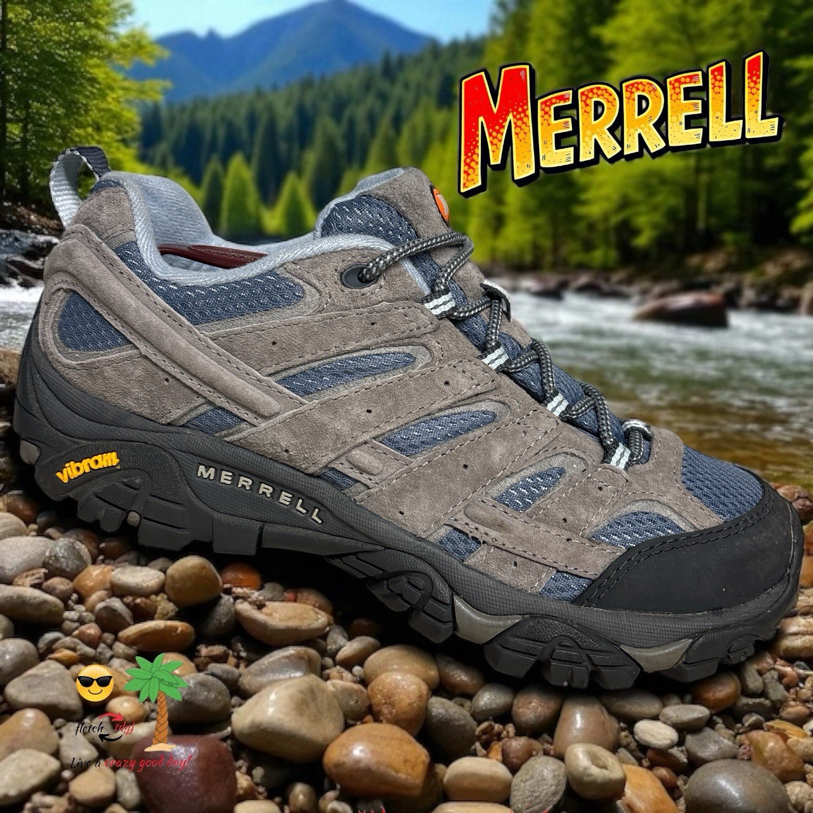 Scarpe da trekking Merrell Moab 2 Vent grigio fumo in pelle da donna super BELLE! *J06014