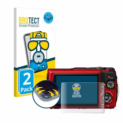 2 Pack Full Cover for Olympus OM System Tough TG-7 Matte Screen Protector Curved - Image 1 of 4