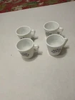 Vintage Set of 4 Pyrex Blueberry Summer Impressions Milk Glass Mugs. Exc Cond!