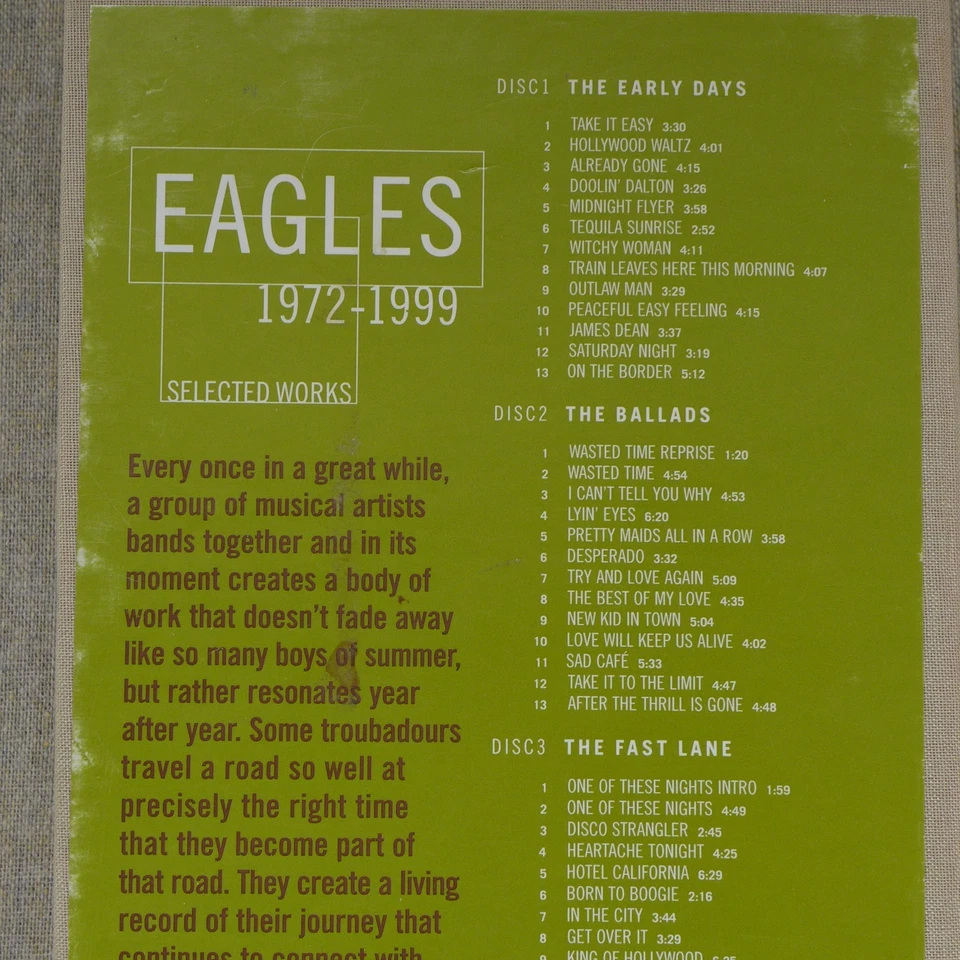 Eagles: Selected Works 1972-1999 - Box-Set mit 4 CDs - Sehr guter Zustand! - Bild 4 von 4