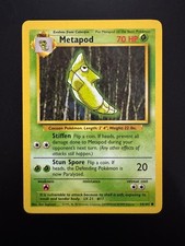 Metapod 54/102 Common Base Set Unlimited Pokemon NM