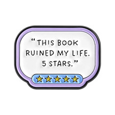 Bookish Girlie Enamel Pins This Book Ruined My Life 5 Stars Brooches Lapel